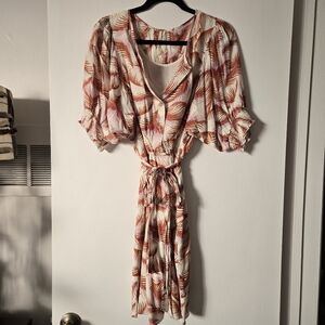 Anthropologie Palm Print Dress